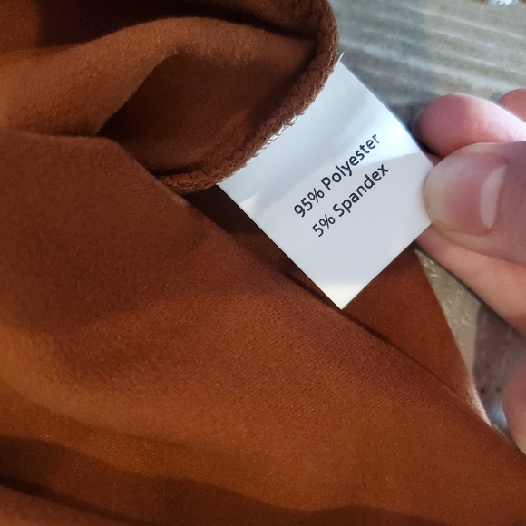 NWT Fantaslook Caramel Brown Velvety Soft Sweatshirt Tunic Top Size Large - Picture 8 of 16